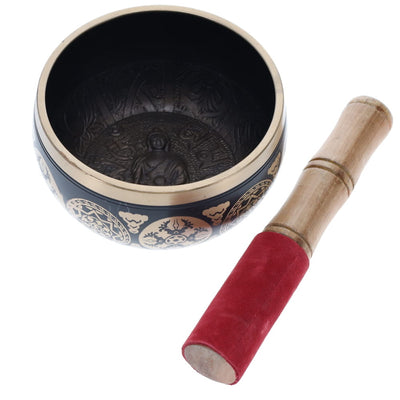 Singing Bowl - Brass Buddha & Tree Of Life 12 x 7 cm