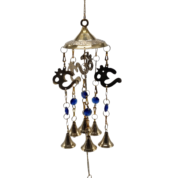 Assorted Brass Bells and Beads Chime Three Symbols