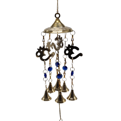 Assorted Brass Bells and Beads Chime Three Symbols