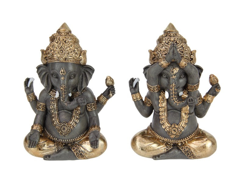 Statue - Antique Gold Ganesh -15 cm