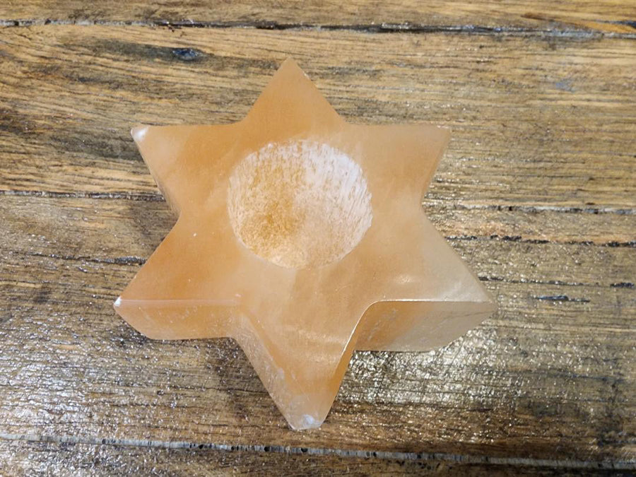 Selenite Candle Holders Assorted