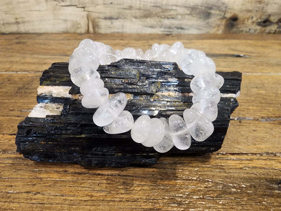 BRACELET - TUMBLED Quartz, Clear