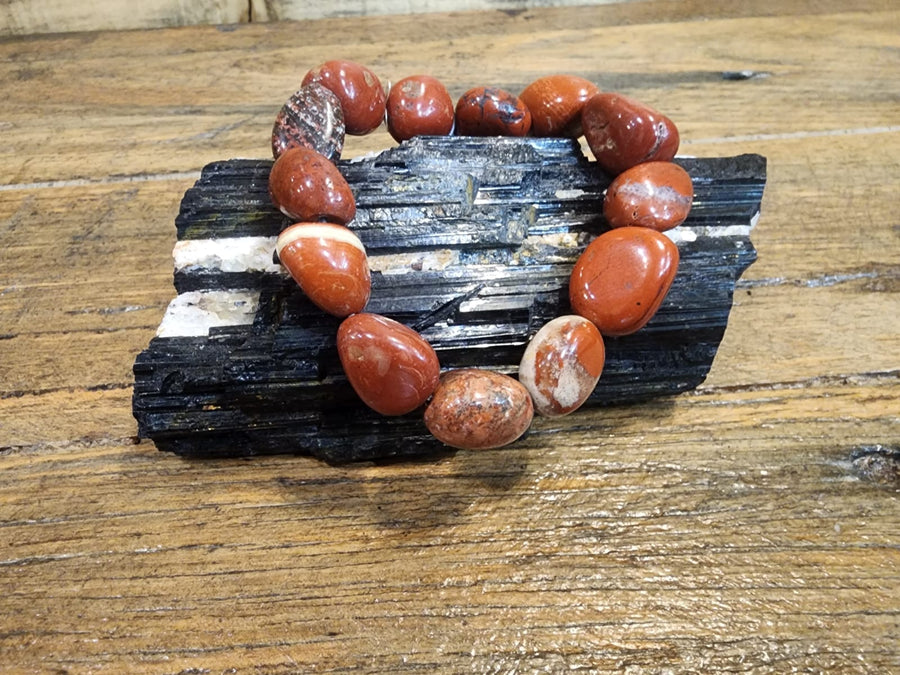 BRACELET - TUMBLED JASPER, BRECCIATED