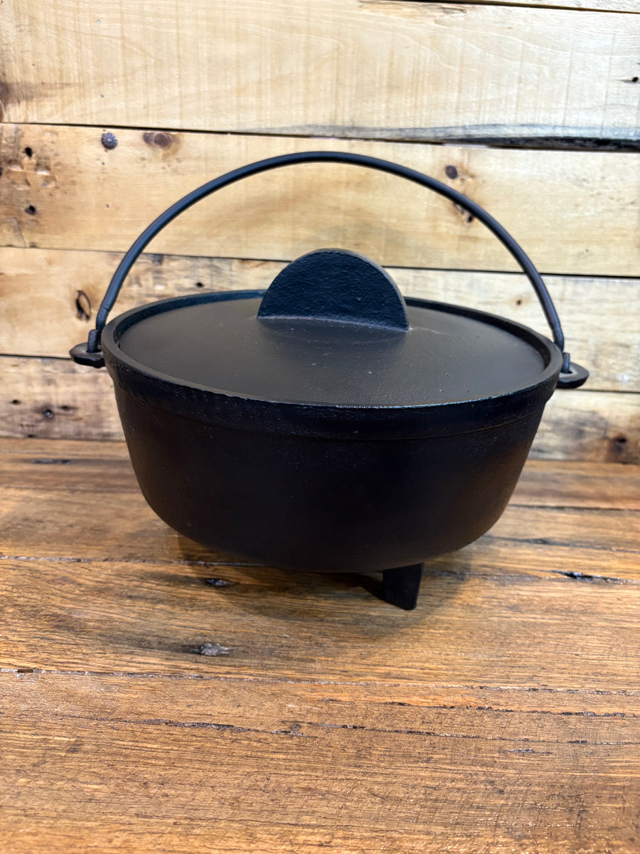 Large Cauldron With Lid Cast Iron