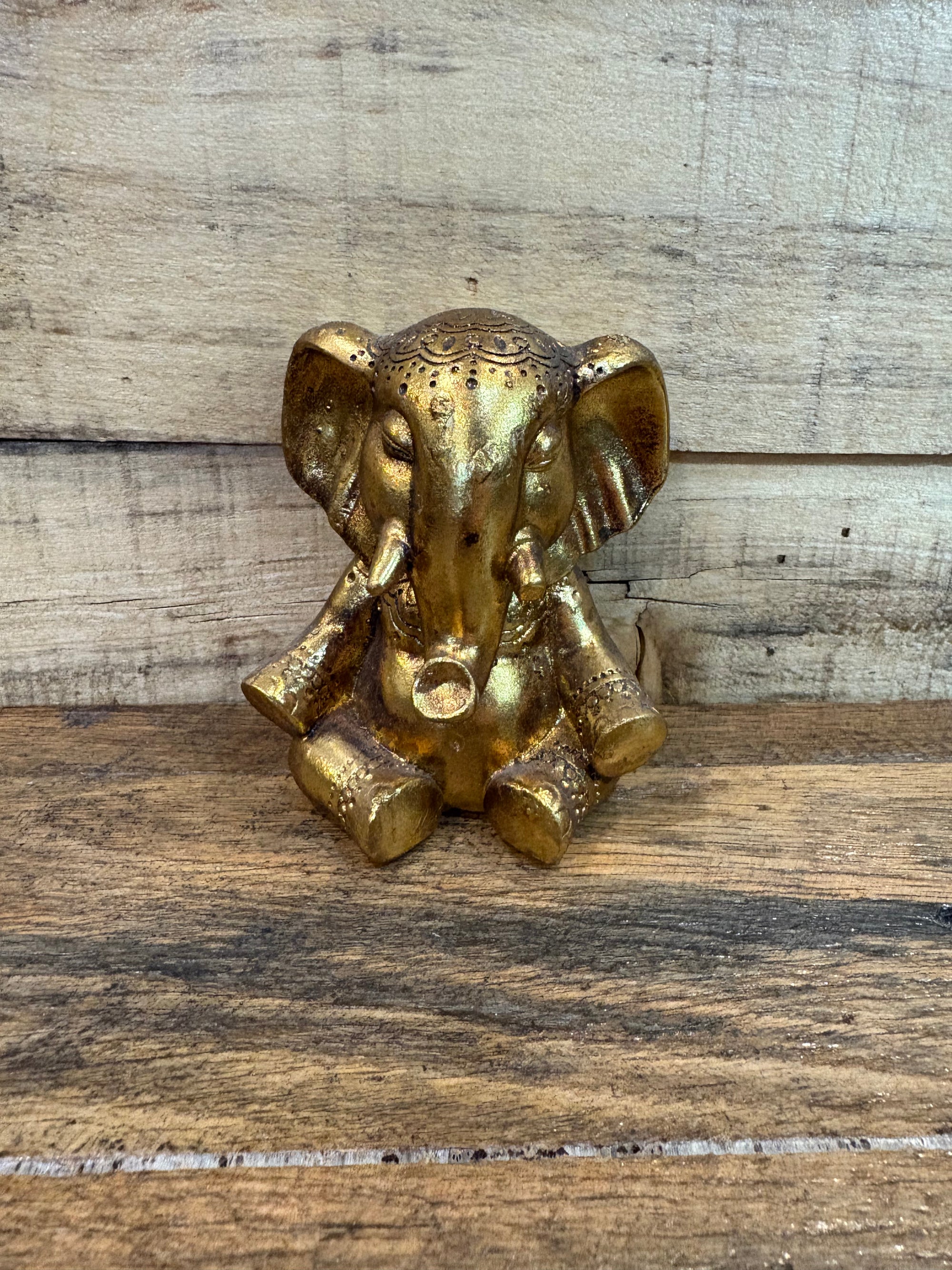 Ganesh Sitting Gold 9cm