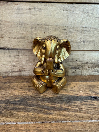 Ganesh Sitting Gold 9cm