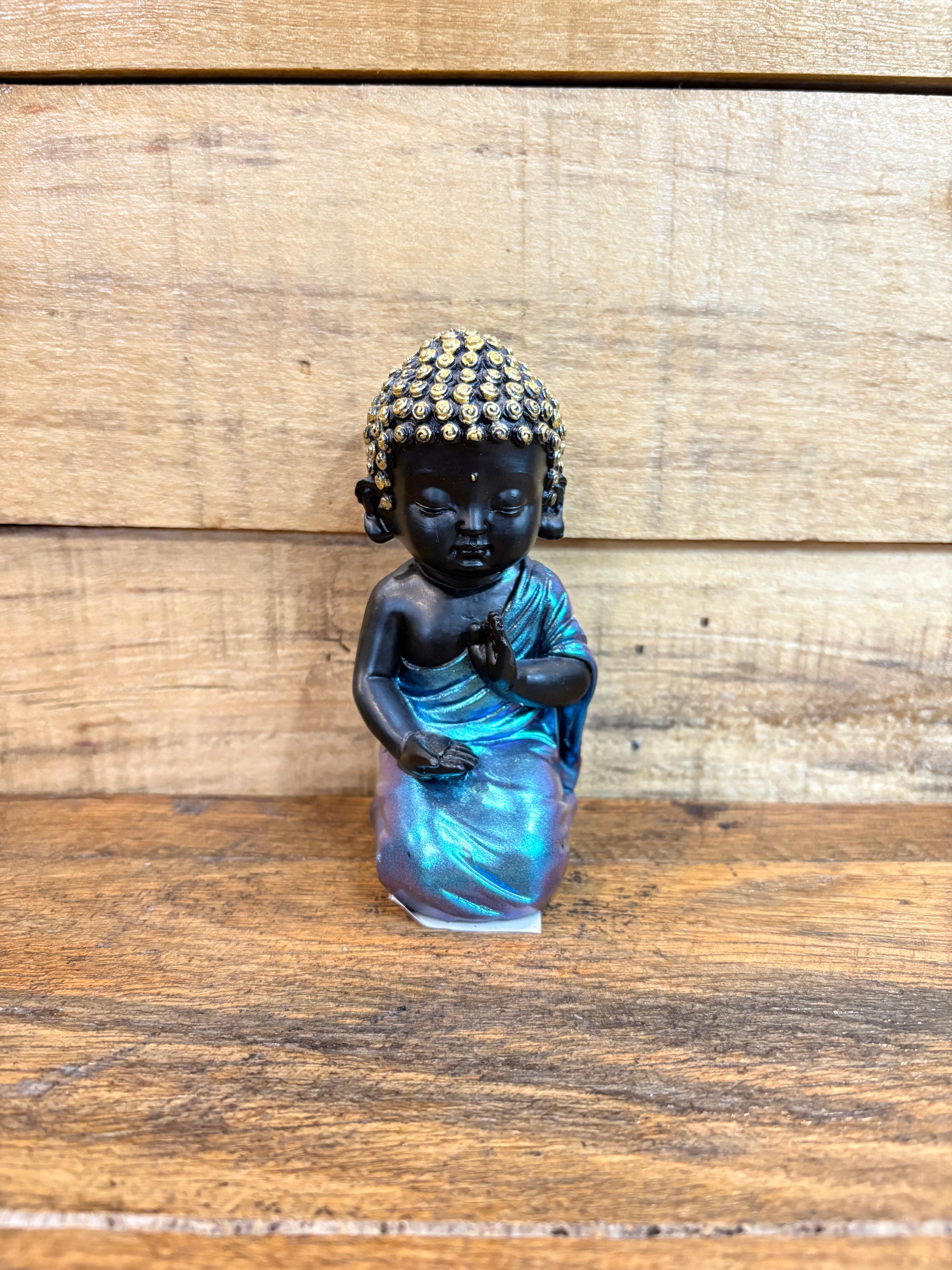 Buddha Sitting Blue Robe 11cm