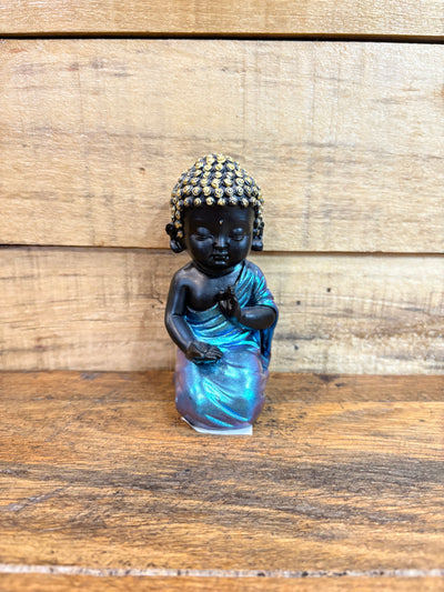 Buddha Sitting Blue Robe 11cm