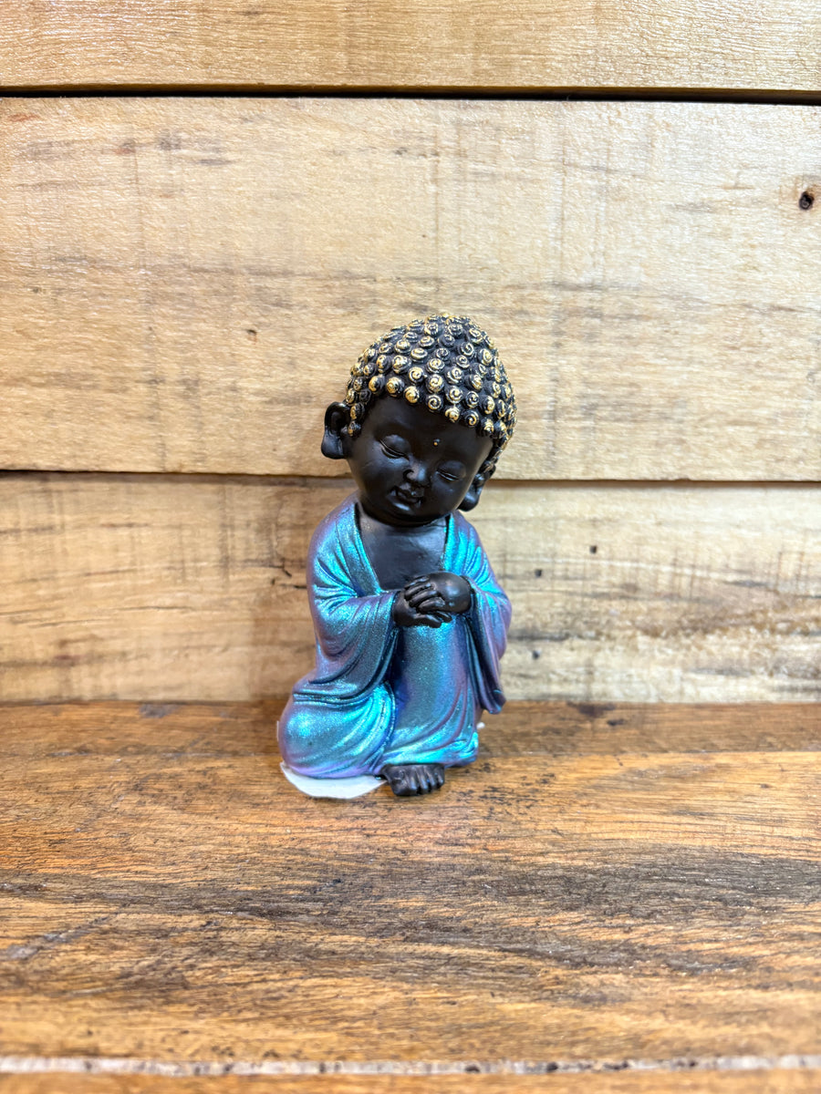 Buddha Sitting Blue Robe 11cm