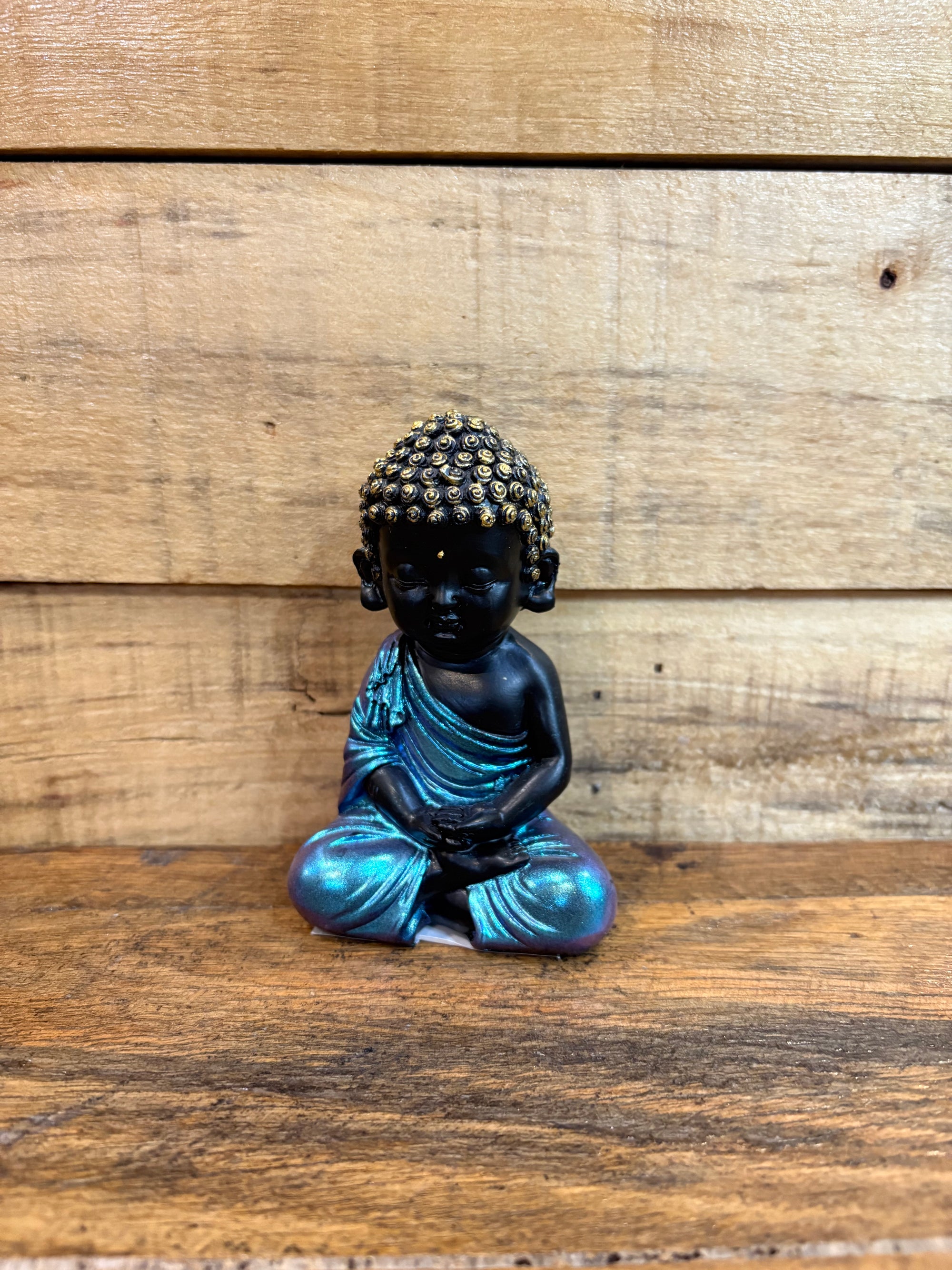 Buddha Sitting Blue Robe 11cm