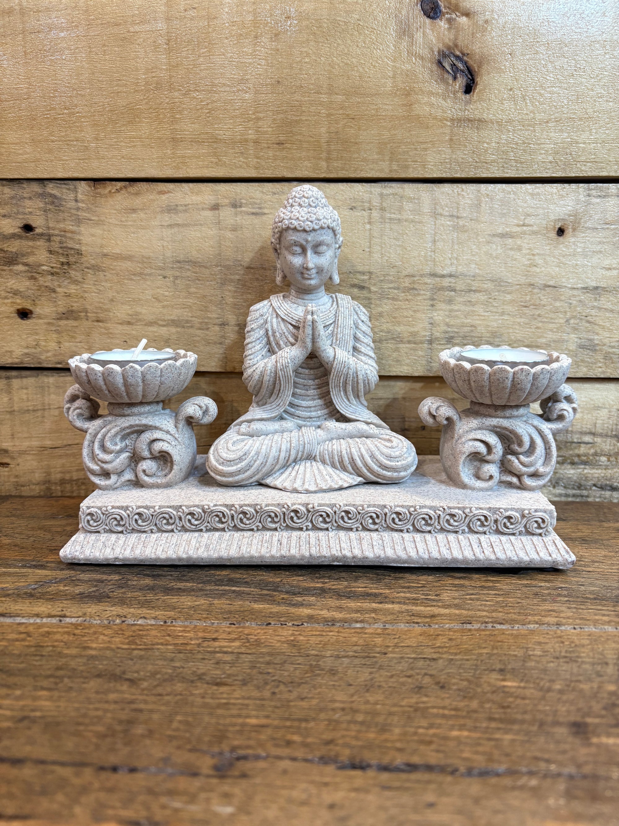 Buddha Twin Tealight/Incense Holder 20cm