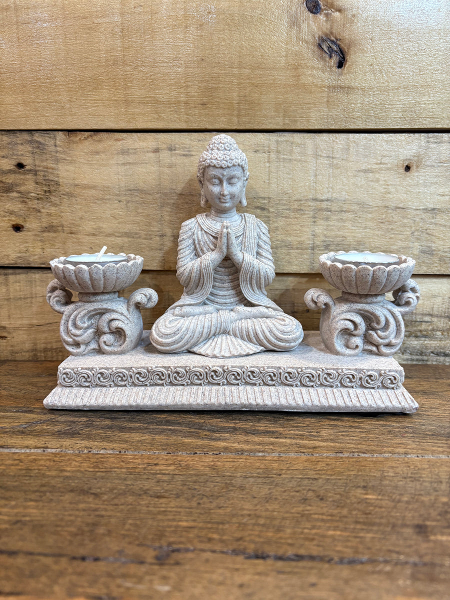 Buddha Twin Tealight/Incense Holder 20cm