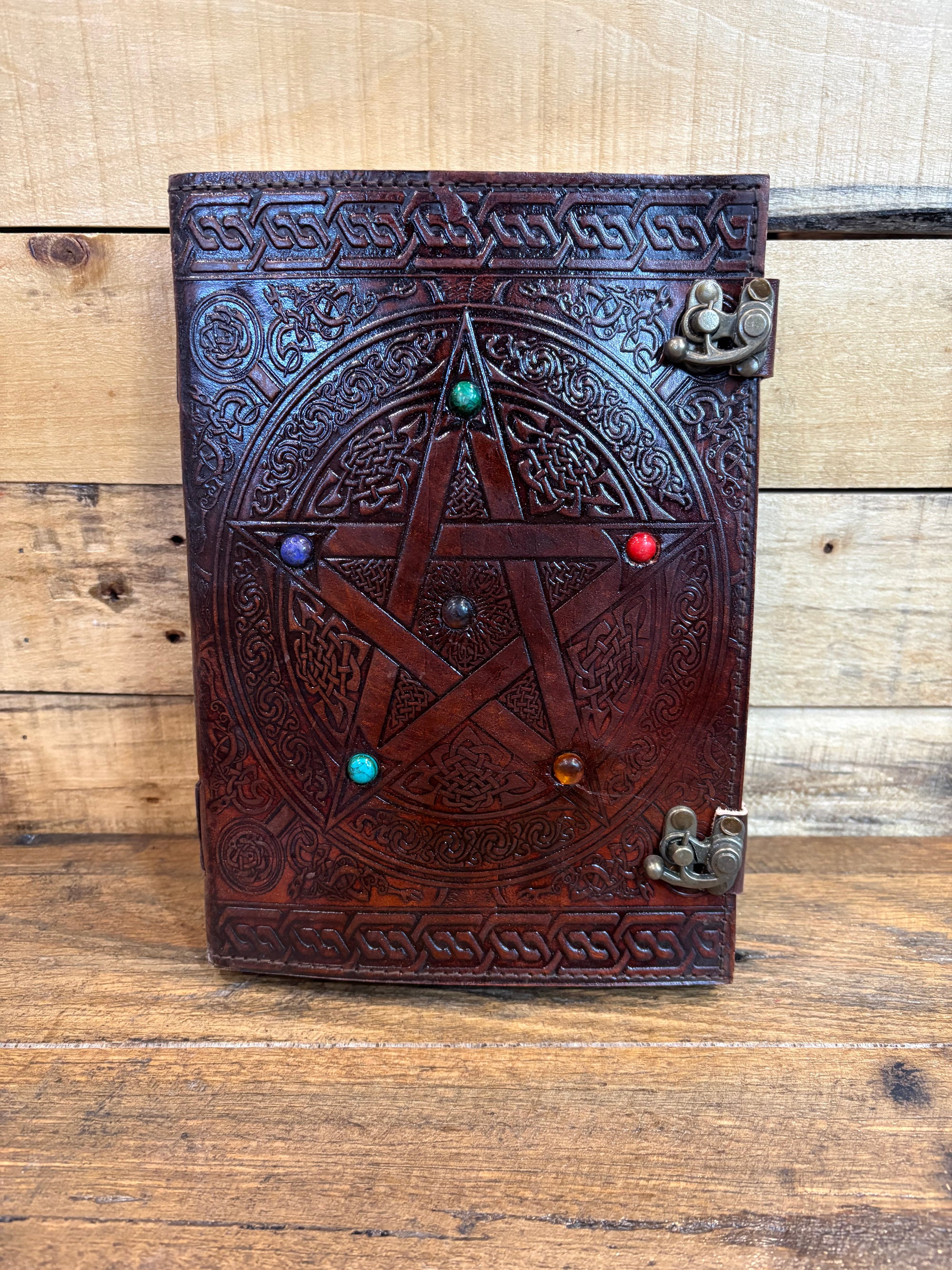 Leather Journal - Stone Pentagram