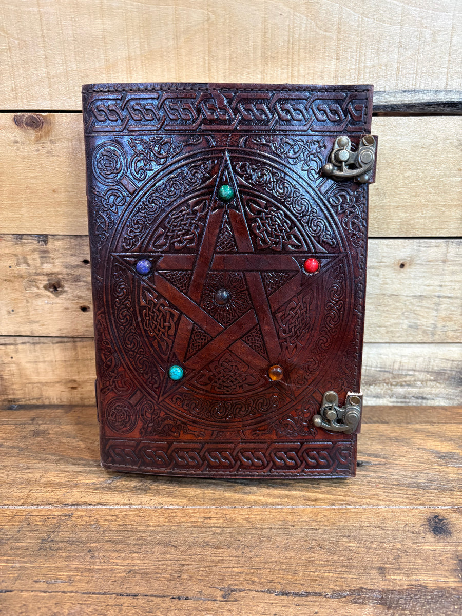 Leather Journal - Stone Pentagram