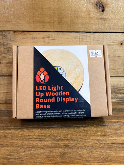 Electrical Light Cord LED White with Wooden Base