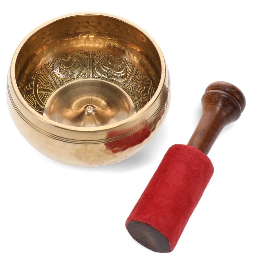 Singing Bowl - Auspicious Symbols Hammered 10 cm
