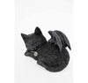 Statue - Sleeping Black Cat with Wings -  18cm