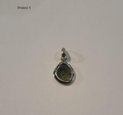 Moldavite Pendants Assorted - Sterling Silver