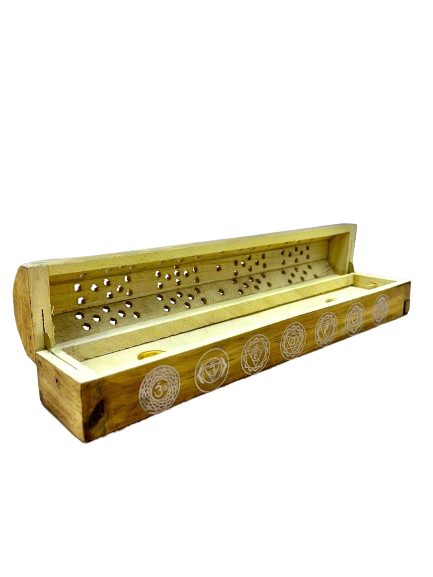 Wooden Coffin Incense Holder - Assorted