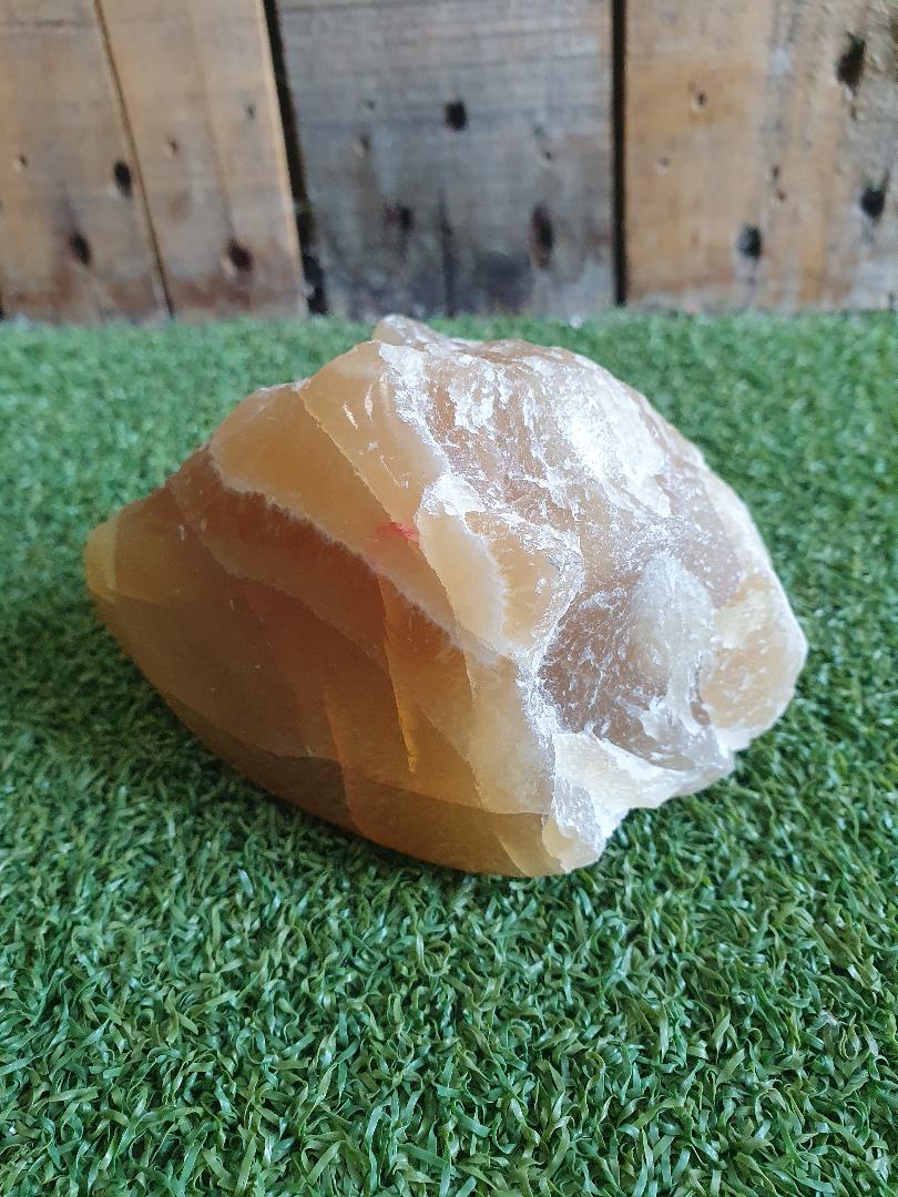 Calcite - Orange - Raw and 1 Face Polished