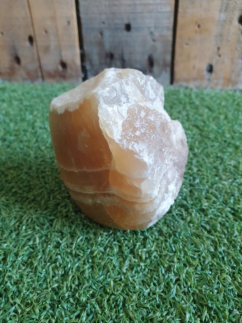 Calcite - Orange - Raw and 1 Face Polished