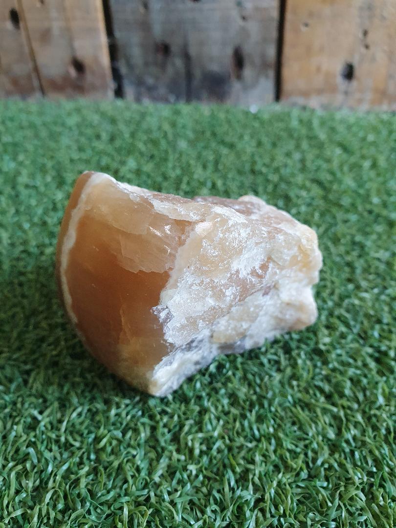 Calcite - Orange - Raw and 1 Face Polished