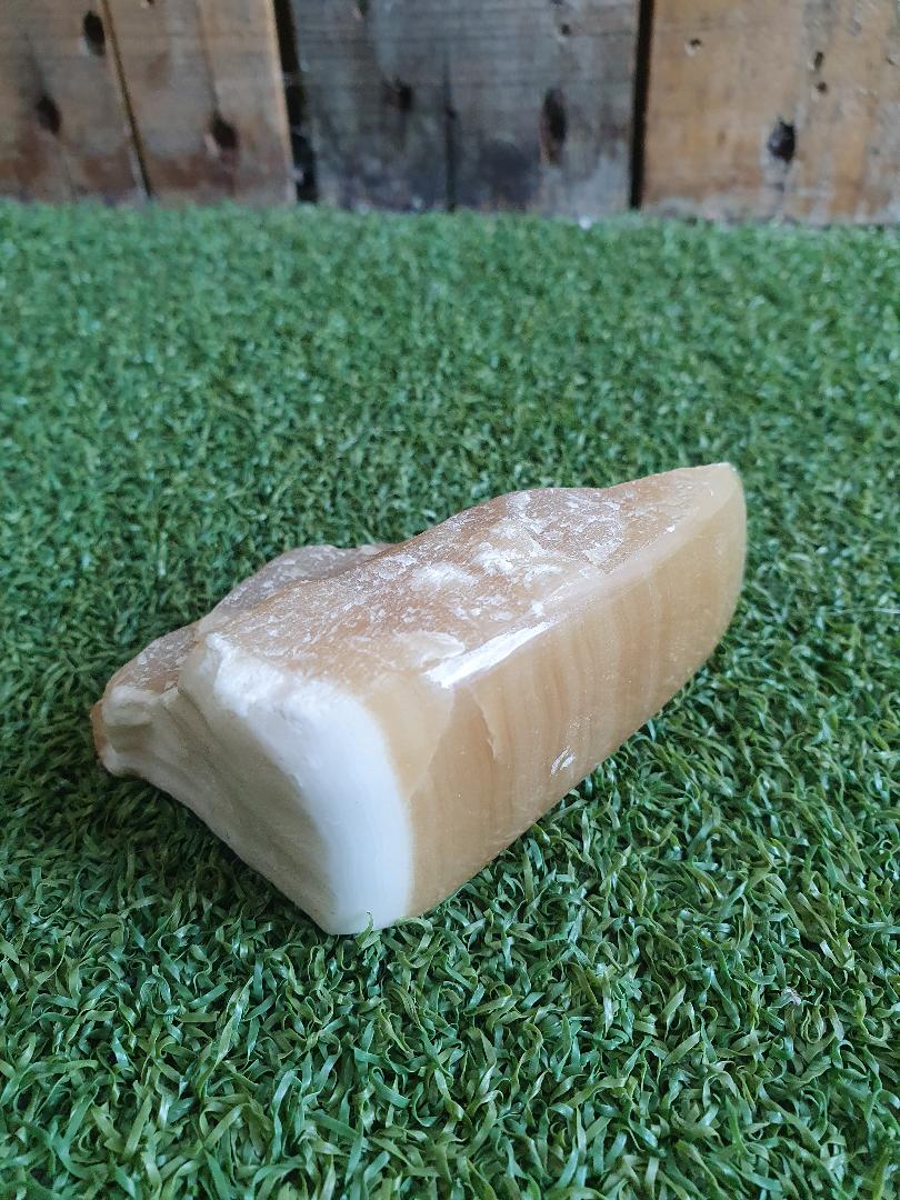 Calcite - Orange - Raw and 1 Face Polished