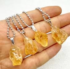 Necklace -  Crystal  - Citrine - Chain