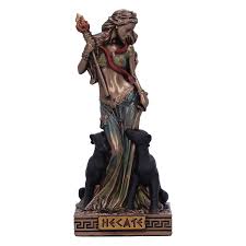 Statue - Hecate – Moon Goddess - Bronze Figurine (9cm)