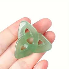Green Aventurine Crystal - Trinity Knot