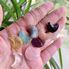 Crystal Necklace on Gold Chain