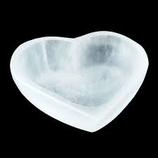 Selenite Heart Bowl - Assorted