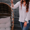 Hanging - 7 chakra crystals in copper rings