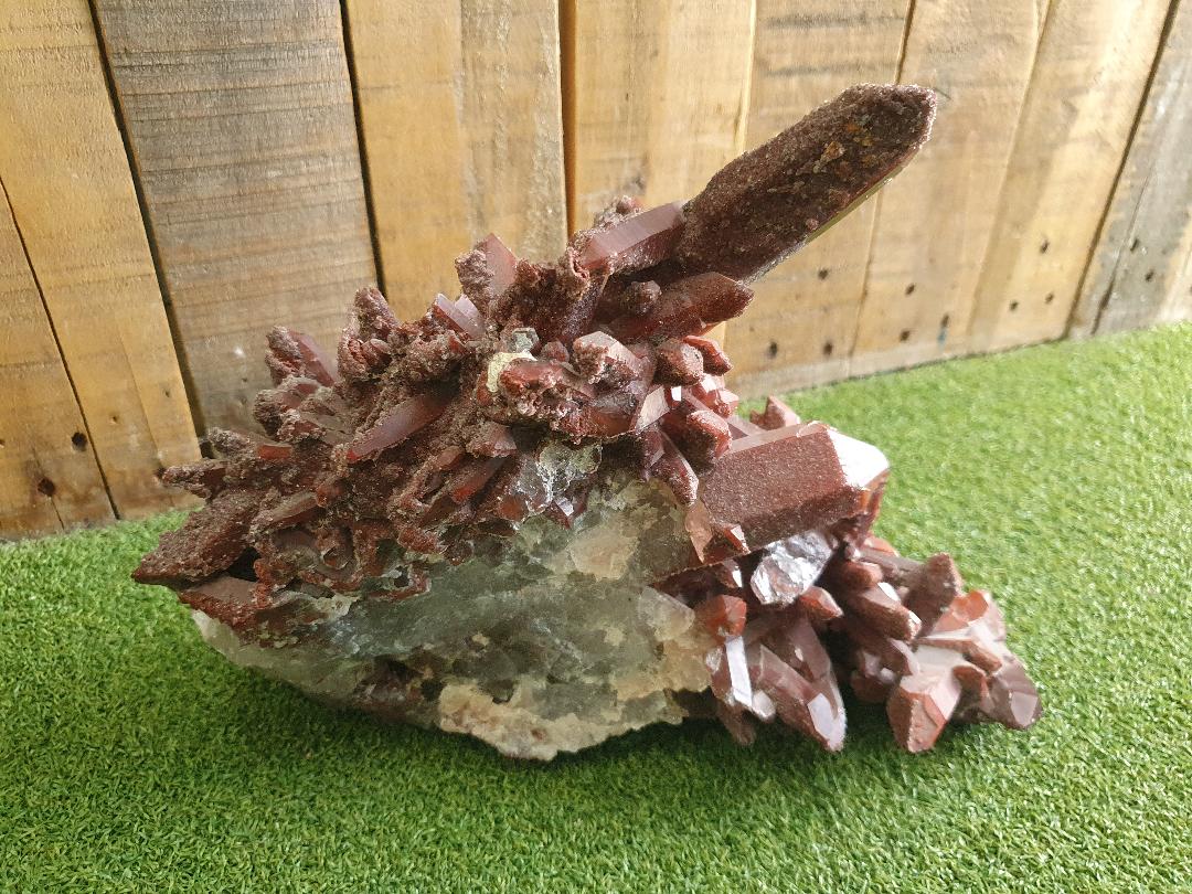 Crystal - Cluster - Red Quartz -