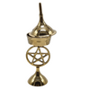 Brass Charcoal Burner - Dhoop Cone - Pentagram