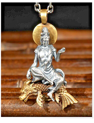 Necklace - Buddha - Stainless steel and Platted Gold