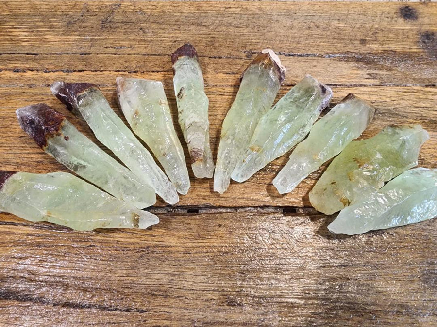 Green Calcite Points
