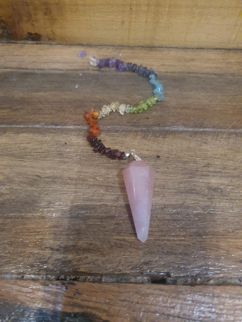 Assorted Pendulum Chakra Chip Stones