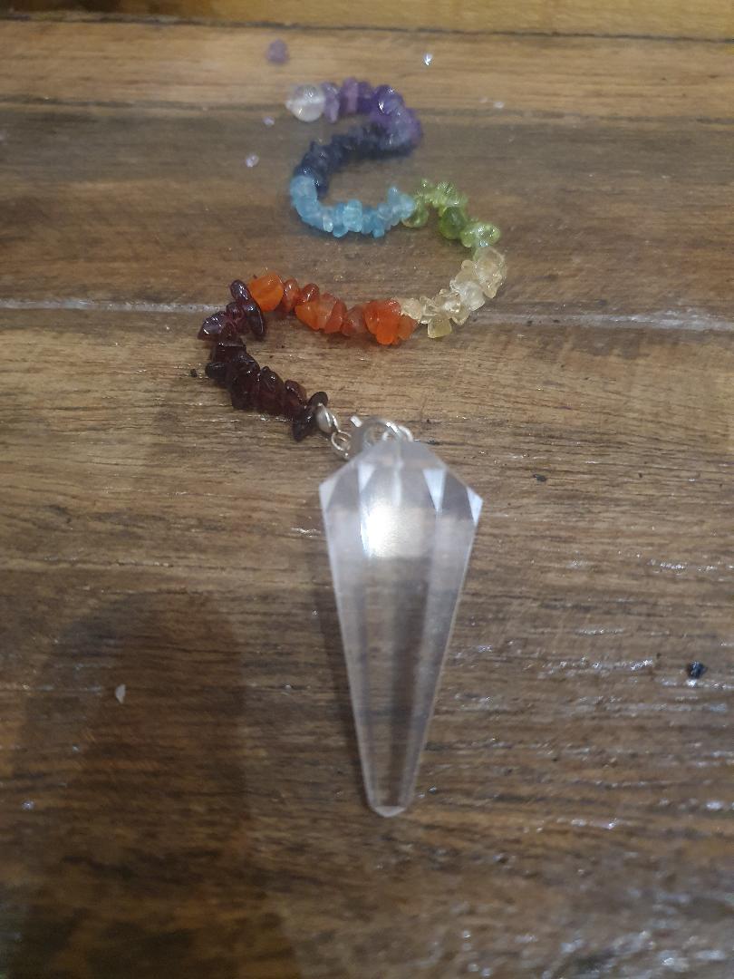 Assorted Pendulum Chakra Chip Stones