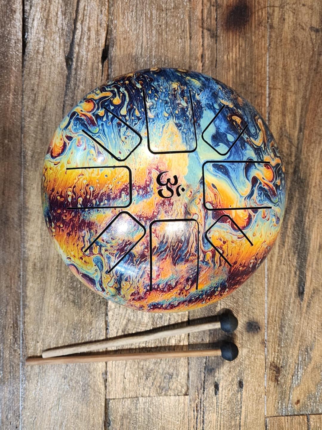 Iron Tongue Hapi Drum 9" - OM Tie Dye Multi