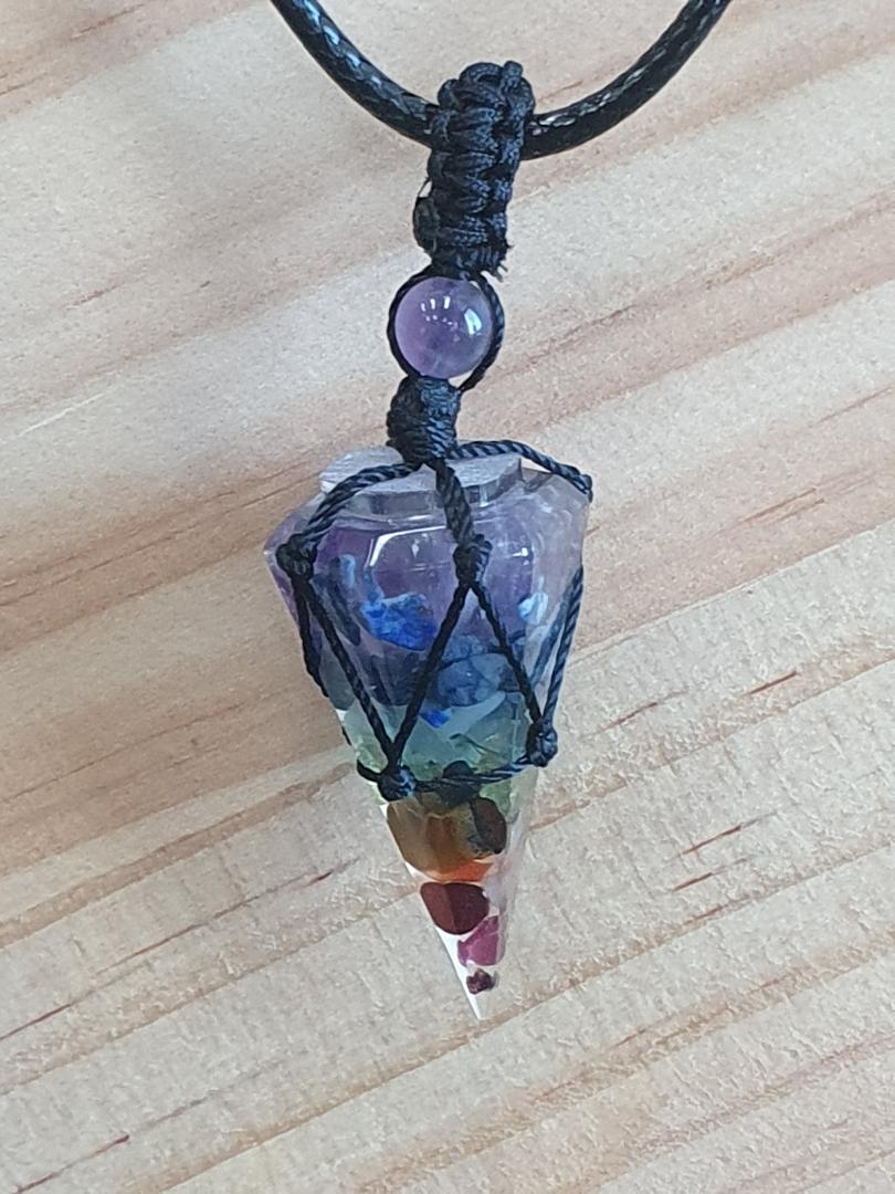 Assorted Necklace - Faceted Hexagon Cone