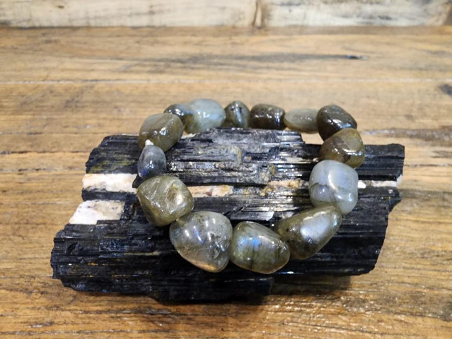 Bracelet tumbled - Labradorite 1cm
