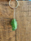 keyring - quartz geode (dyed)