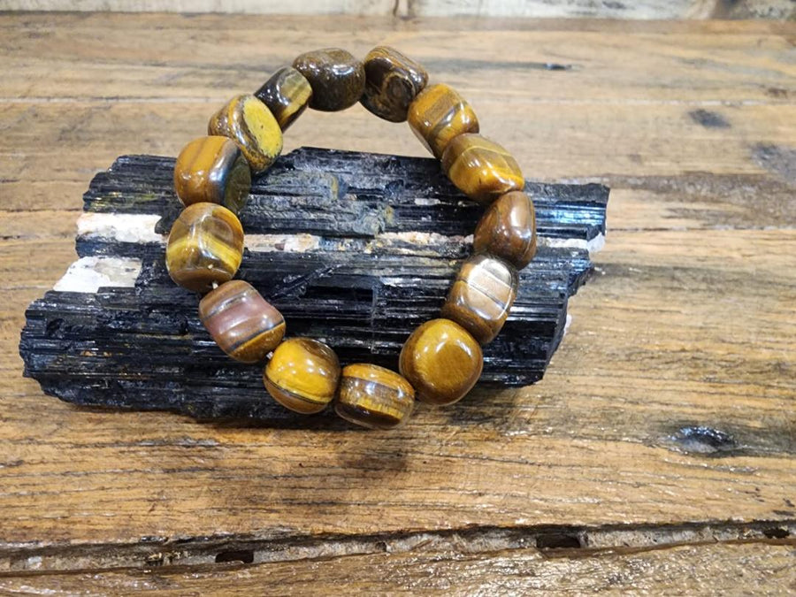 Bracelet tumbled - Tigers Eye Gold
