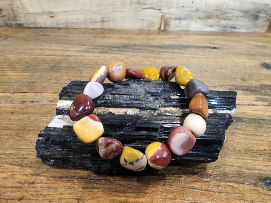 Bracelet tumbled -  Mookite Jasper