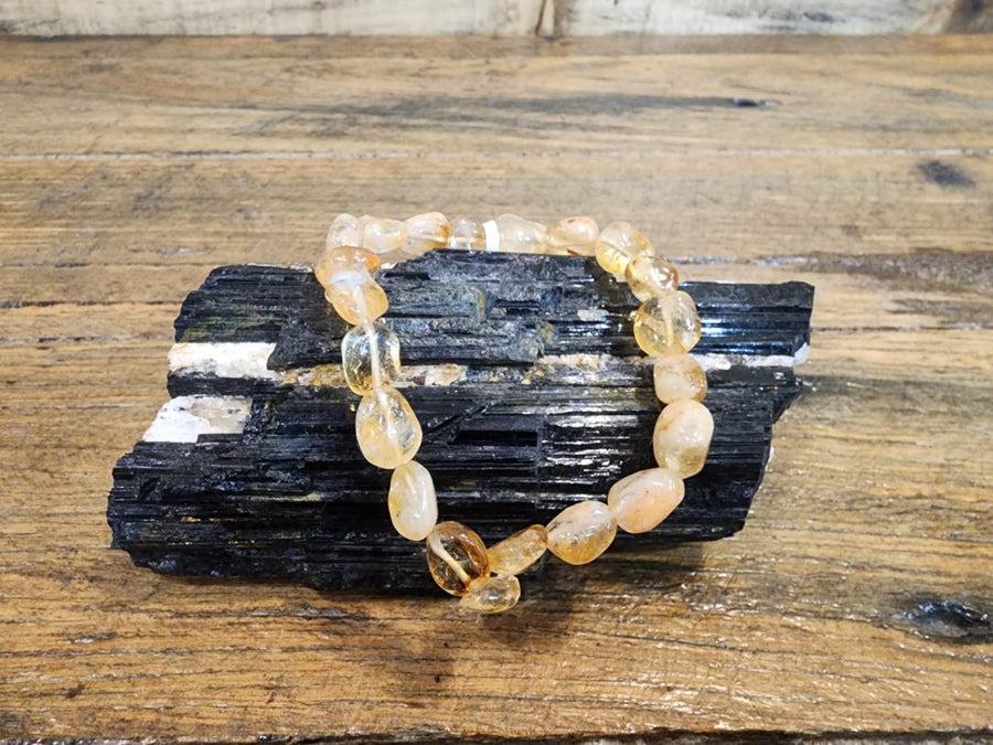 Bracelet tumbled -  Citrine 8mm