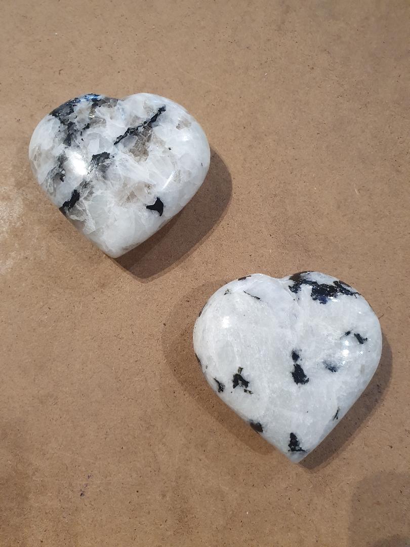 Crystal - Heart -  Rainbow Moonstone