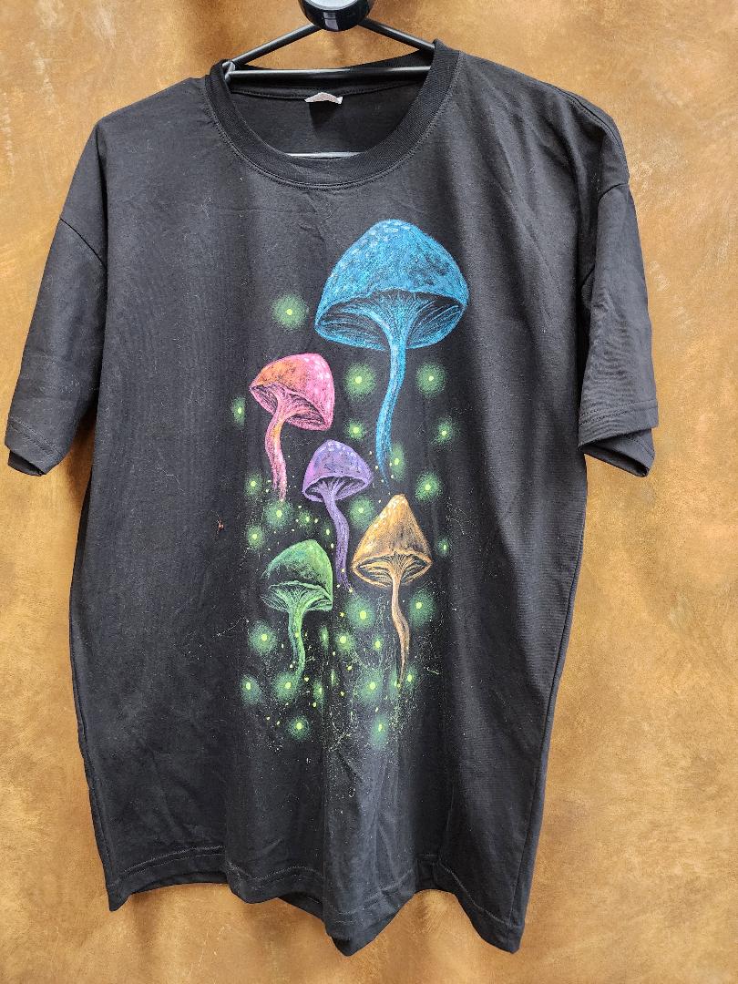 T-shirt - Medicine Print - Sort Sleeve