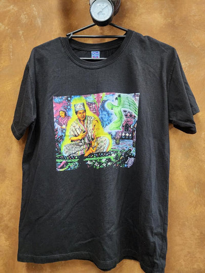 T-shirt - Medicine Print - Sort Sleeve