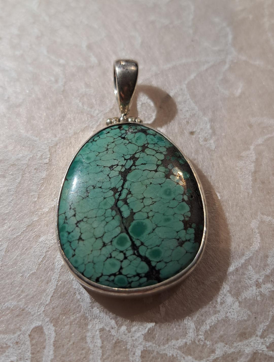 Turquoise Pendant - Sterling Silver